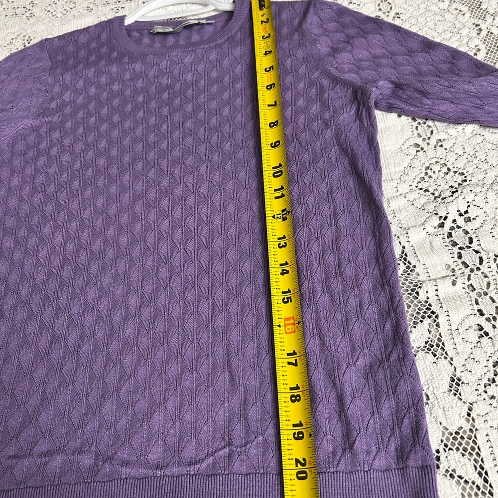 Lavender Diamond Knit Sweater